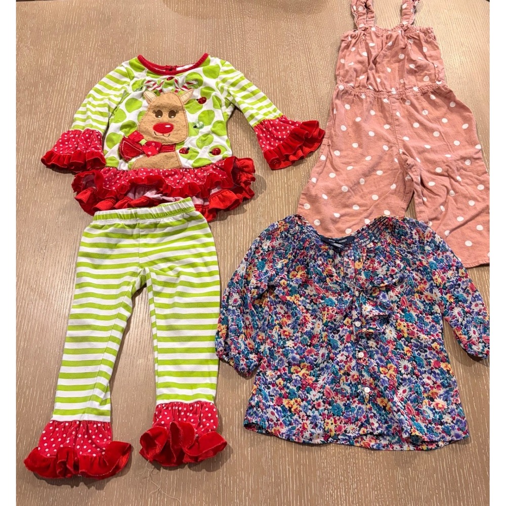Girls 2T 3T Clothing Lot Ralph Lauren OshKosh Rare Editions Christmas Boutique